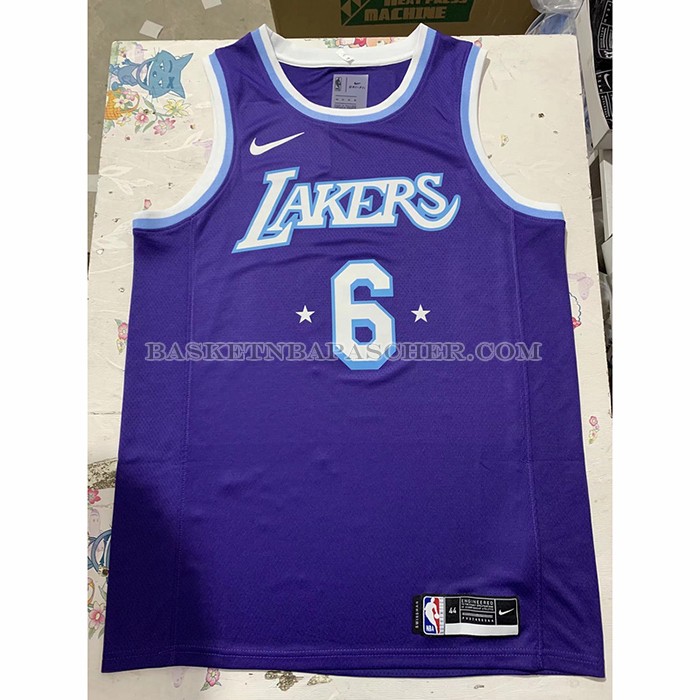 Maillot Los Angeles Lakers LeBron James NO 6 Ville 2021-22 Volet